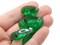 20 20mm Clear Green Faceted Teardrop Vintage Plastic Cabochons bL2